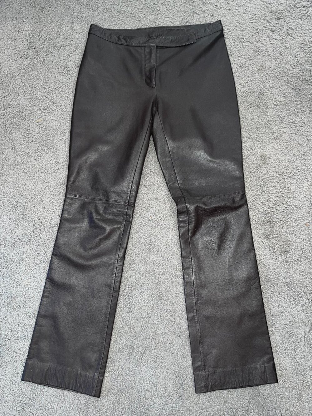 Vintage Laundry by Shelli Segal Chocolate Brown 100% Genuine Leather Pants EUC 6